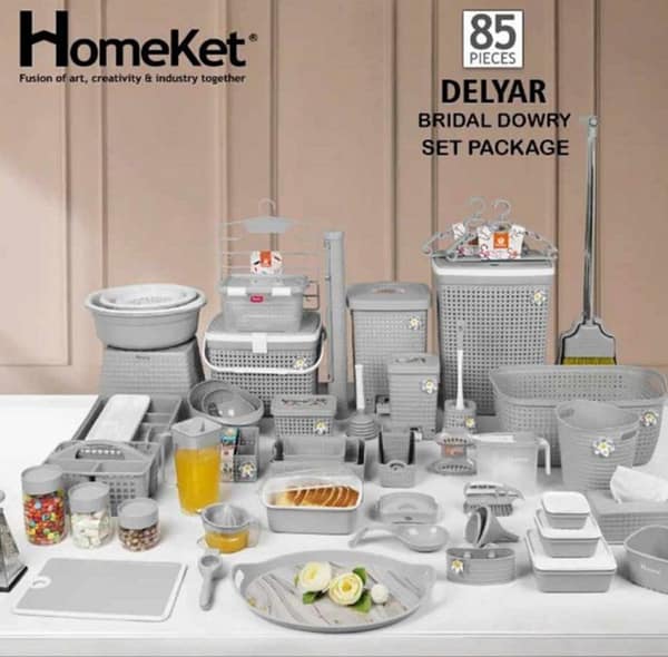 سرویس جهیزیه 85 پارچه دلیار هوم کت 1 سرویس جهیزیه 85 پارچه دلیار هوم کت